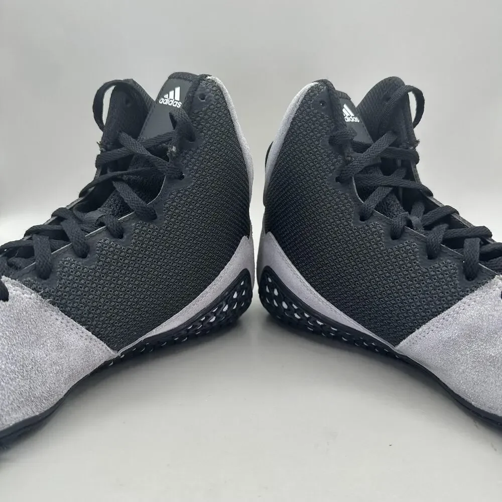 Adidas Mat Wizard 5 Wrestling Shoes Mens Size 7.5 Black Gray Sneakers FZ5381